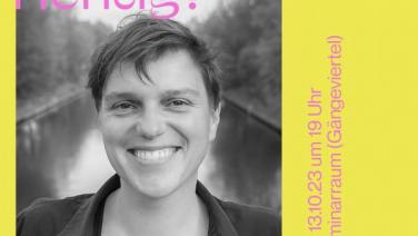 Foto von Joris Kern mit den Infos zur Lesung